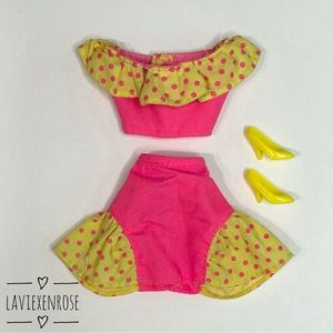 1990 Barbie Easy Living Fashions (Pink and Yellow Polka Dot)